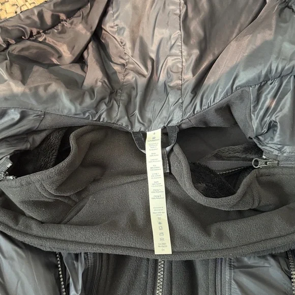 Lululemon 4 S scuba hoodie glyde in black w Sherpa removable dickie W4AKKS 2017 - Picture 7 of 9